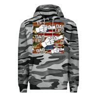 Slate Camo dad life fist bump seamless pattern Premium Hoodie - HRA Design Shop