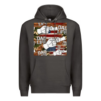 Smoke dad life fist bump seamless pattern Premium Hoodie - HRA Design Shop