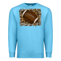 Ocean Blue leopard american football backround Premium Sweatshirt - RanaPortraitStore