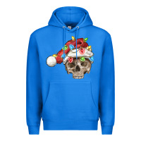 True Royal Christmas skull with santa hat Premium Hoodie - FaDigitalArtStudio