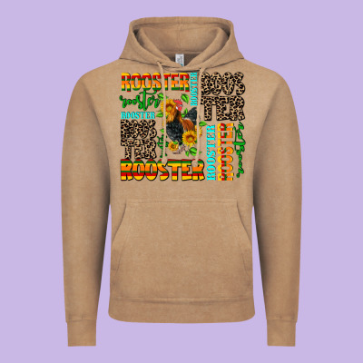 Rooster Vintage Hoodie Designed By Adodesignshop