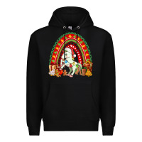 Black Christmas Unicorn Rainbow Premium Hoodie - FaDigitalArtStudio