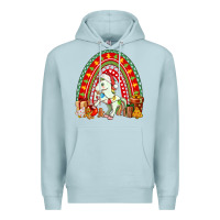 Blue Mist Christmas Unicorn Rainbow Premium Hoodie - FaDigitalArtStudio