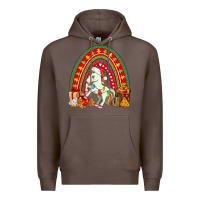 Coffee Christmas Unicorn Rainbow Premium Hoodie - FaDigitalArtStudio