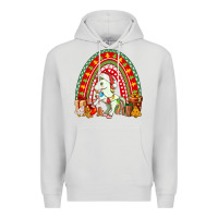 Dove Grey Christmas Unicorn Rainbow Premium Hoodie - FaDigitalArtStudio