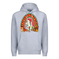 Heather Grey Christmas Unicorn Rainbow Premium Hoodie - FaDigitalArtStudio
