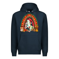Navy Christmas Unicorn Rainbow Premium Hoodie - FaDigitalArtStudio