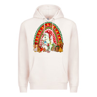 Pale Pink Christmas Unicorn Rainbow Premium Hoodie - FaDigitalArtStudio