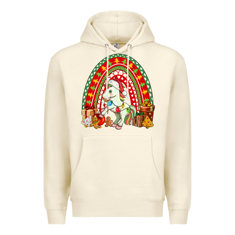 Christmas Unicorn Rainbow Premium Hoodie by FaDigitalArtStudio | Teevron