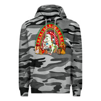 Slate Camo Christmas Unicorn Rainbow Premium Hoodie - FaDigitalArtStudio