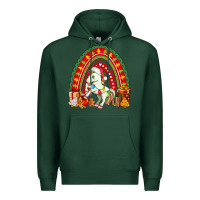 Sports Green Christmas Unicorn Rainbow Premium Hoodie - FaDigitalArtStudio