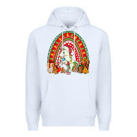 White Christmas Unicorn Rainbow Premium Hoodie - FaDigitalArtStudio