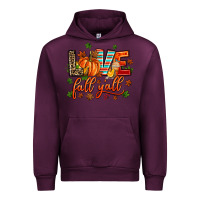 Mauve Wine love fall  yall Urban Hoodie - AdoDesignShop
