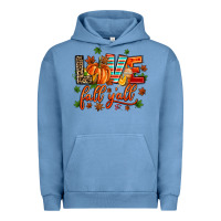 Pigment Pebble Blue love fall  yall Urban Hoodie - AdoDesignShop