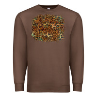 Chestnut leopard tooled leather turquoise Premium Sweatshirt - RanaPortraitStore