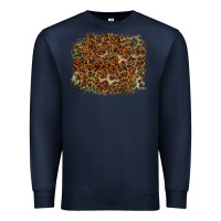 Navy leopard tooled leather turquoise Premium Sweatshirt - RanaPortraitStore