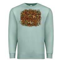 Seafoam leopard tooled leather turquoise Premium Sweatshirt - RanaPortraitStore