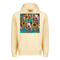 Pina Colada cute pig with patches seamless pattern Premium Hoodie - HRA Design Shop