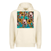 Tofu cute pig with patches seamless pattern Premium Hoodie - HRA Design Shop