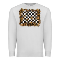 Dove Grey racing leopard background Premium Sweatshirt - RanaPortraitStore