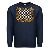 Navy racing leopard background Premium Sweatshirt - RanaPortraitStore