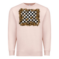 Pale Pink racing leopard background Premium Sweatshirt - RanaPortraitStore