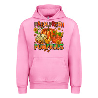 Fuchsia Pink farm fresh pupkins Urban Hoodie - AdoDesignShop