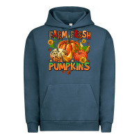 Pigment Midnight Navy farm fresh pupkins Urban Hoodie - AdoDesignShop