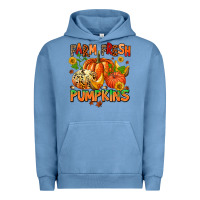 Pigment Pebble Blue farm fresh pupkins Urban Hoodie - AdoDesignShop