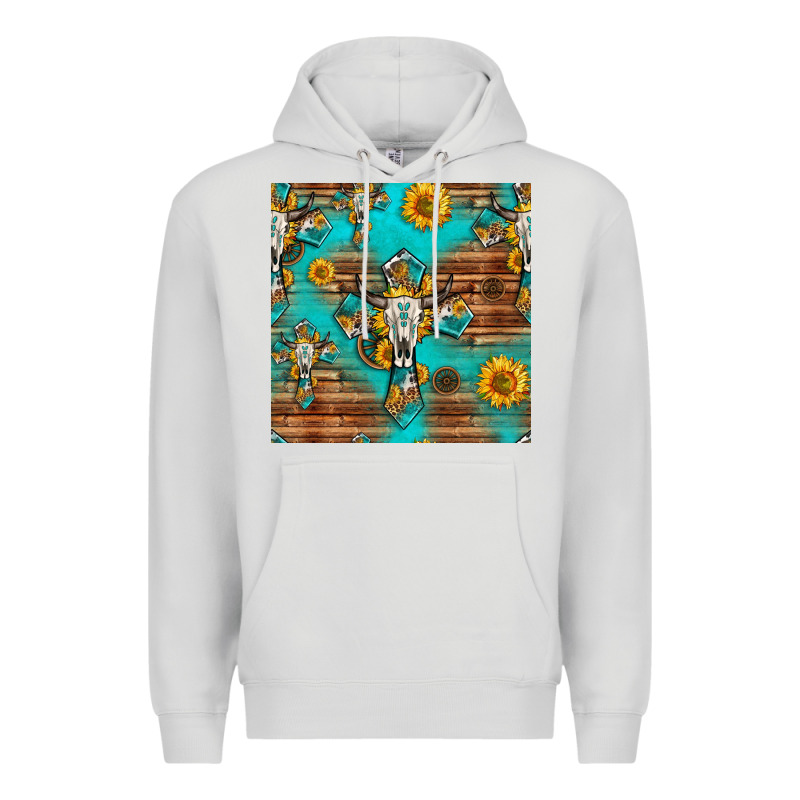 Bull Skull Cross Seamless Pattern Premium Hoodie by HRA Design Shop | Teevron