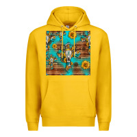Lemon bull skull cross seamless pattern Premium Hoodie - HRA Design Shop