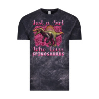 Cloud Black just a girl who loves baby spinosaurus Vintage Tee - Artiststas