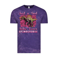 Cloud Purple just a girl who loves baby spinosaurus Vintage Tee - Artiststas
