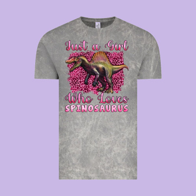 Just A Girl Who Loves Baby Spinosaurus Vintage Tee Designed By Artiststas