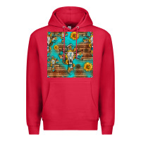 Cardinal bull skull cross seamless pattern Premium Hoodie - HRA Design Shop