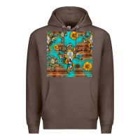 Coffee bull skull cross seamless pattern Premium Hoodie - HRA Design Shop