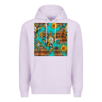 Lilac bull skull cross seamless pattern Premium Hoodie - HRA Design Shop