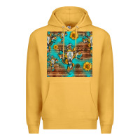 Mustard bull skull cross seamless pattern Premium Hoodie - HRA Design Shop