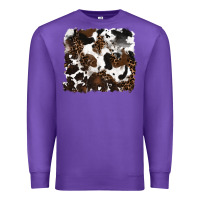 Purple leopard cowhide background Premium Sweatshirt - RanaPortraitStore