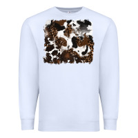 White leopard cowhide background Premium Sweatshirt - RanaPortraitStore