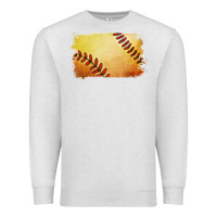 Oatmeal Heather softball brushstroke Premium Sweatshirt - RanaPortraitStore