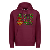 Burgundy summer vibes Premium Hoodie - CowhideDigitalArt