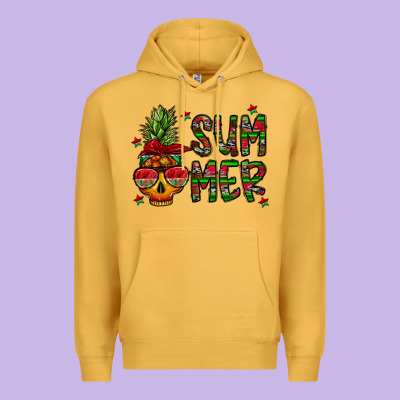 Summer Vibes Premium Hoodie Designed By Cowhidedigitalart