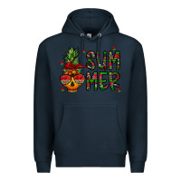 Navy summer vibes Premium Hoodie - CowhideDigitalArt