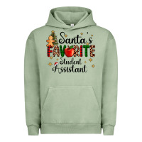 Pigment Oil Green santa's favorite student assistant Urban Hoodie - AdoDesignShop