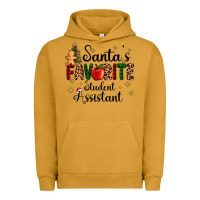 Pigment Peanut Butter santa's favorite student assistant Urban Hoodie - AdoDesignShop
