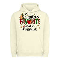 Pigment Pistachio santa's favorite student assistant Urban Hoodie - AdoDesignShop