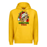 Lemon Christmas Vibes Human Skull Premium Hoodie - FaDigitalArtStudio
