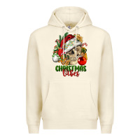 Sandshell Christmas Vibes Human Skull Premium Hoodie - FaDigitalArtStudio
