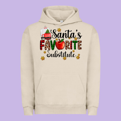 Santa's Favorite Substitute Urban Hoodie Designed By Adodesignshop